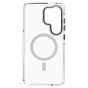 Brilliance LUX Samsung S25 Ultra Clear Magnetic Hybrid TPU + Acrylic Phone Case Black