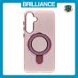 Brilliance LUX Samsung S25 Ultra Glitter Sparkle Magnetic Clear TPU + Acrylic with Kickstand Phone Case Pink