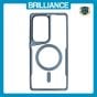 Brilliance LUX Samsung S25 Ultra Chrome-Plated Magnetic Clear TPU + Acrylic Phone Case Blue Titanium