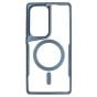 Brilliance LUX Samsung S25 Ultra Chrome-Plated Magnetic Clear TPU + Acrylic Phone Case Blue Titanium