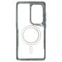 Brilliance LUX Samsung S25 Ultra Chrome-Plated Magnetic Clear TPU + Acrylic Phone Case Blue Titanium