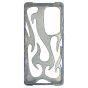 Brilliance LUX Samsung S25 Ultra Flame Design Soft TPU Chrome-Plated Openwork Phone Case Blue