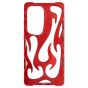 Brilliance LUX Samsung S25 Ultra Flame Design Soft TPU Chrome-Plated Openwork Phone Case Red