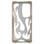 Brilliance LUX Samsung S25 Ultra Flame Design Soft TPU Chrome-Plated Openwork Phone Case Desert Titanium