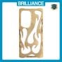 Brilliance LUX Samsung S25 Ultra Flame Design Soft TPU Chrome-Plated Openwork Phone Case Desert Titanium