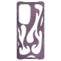 Brilliance LUX Samsung S25 Ultra Flame Design Soft TPU Chrome-Plated Openwork Phone Case Purple
