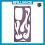 Brilliance LUX Samsung S25 Ultra Flame Design Soft TPU Chrome-Plated Openwork Phone Case Purple