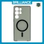 Brilliance LUX Samsung S25 Ultra High-Clarity Transparent Clear PC Magnetic Phone Case Black