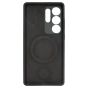 Brilliance LUX Samsung S25 Ultra Silicone with BackSide 360° Rotating Wrist Strap Magnetic Phone Case Black