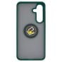 Brilliance LUX Samsung S25 FE Hybrid Shell Anti-shock Ring Kickstand TPU Matte Case Dark Green