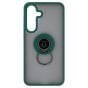 Brilliance LUX Samsung S25 FE Hybrid Shell Anti-shock Ring Kickstand TPU Matte Case Dark Green