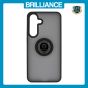 Brilliance LUX Samsung S25 FE Hybrid Shell Anti-shock Ring Kickstand TPU Matte Case Black