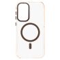 Brilliance LUX Samsung S25 FE Clear Magnetic Hybrid TPU + Acrylic Phone Case Brown