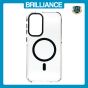 Brilliance LUX Samsung S25 FE Clear Magnetic Hybrid TPU + Acrylic Phone Case Black