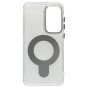 Brilliance LUX Samsung S25 FE Glitter Sparkle Magnetic Clear TPU + Acrylic with Kickstand Phone Case White