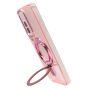 Brilliance LUX Samsung S25 FE Glitter Sparkle Magnetic Clear TPU + Acrylic with Kickstand Phone Case Pink