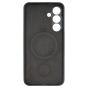 Brilliance LUX Samsung S25 FE Silicone with BackSide 360° Rotating Wrist Strap Magnetic Phone Case Black