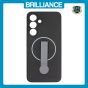 Brilliance LUX Samsung S25 FE Silicone with BackSide 360° Rotating Wrist Strap Magnetic Phone Case Black