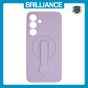 Brilliance LUX Samsung S25 FE Silicone with BackSide 360° Rotating Wrist Strap Magnetic Phone Case Purple