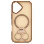 Brilliance LUX Samsung S25 FE Anti-shock Magnetic Matte Clear TPU + Acrylic Kickstand Phone Case Gold