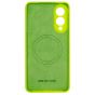 Brilliance LUX Samsung S25 FE Magnetic Solid Silicone with Open-Area Camera Cutout Phone Case Green