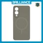 Brilliance LUX Samsung S25 FE Magnetic Solid Silicone with Open-Area Camera Cutout Phone Case Gray Titanium