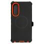 Brilliance HEAVY DUTY Samsung S25 FE (Pro Series) + Magnetic Case Black + Orange