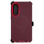 Brilliance HEAVY DUTY Samsung S25 FE (Pro Series) + Magnetic Case Dark Red