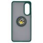 Brilliance LUX Samsung S25 Edge Hybrid Shell Anti-shock Ring Kickstand TPU Matte Case Dark Green