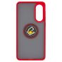 Brilliance LUX Samsung S25 Edge Hybrid Shell Anti-shock Ring Kickstand TPU Matte Case Red