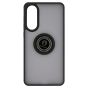 Brilliance LUX Samsung S25 Edge Hybrid Shell Anti-shock Ring Kickstand TPU Matte Case Black