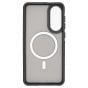 Brilliance LUX Samsung S25 Edge Silicone-Feel Magnetic Hybrid TPU + PC Phone Case Black