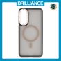 Brilliance LUX Samsung S25 Edge Silicone-Feel Magnetic Hybrid TPU + PC Phone Case Desert Titanium