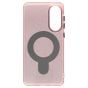 Brilliance LUX Samsung S25 Edge Glitter Sparkle Magnetic Clear TPU + Acrylic with Kickstand Phone Case Pink