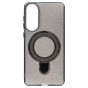 Brilliance LUX Samsung S25 Edge Glitter Sparkle Magnetic Clear TPU + Acrylic with Kickstand Phone Case Black