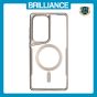 Brilliance LUX Samsung S25 Edge Chrome-Plated Magnetic Clear TPU + Acrylic Phone Case Gray Titanium