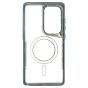 Brilliance LUX Samsung S25 Edge Chrome-Plated Magnetic Clear TPU + Acrylic Phone Case Blue Titanium
