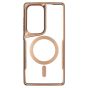 Brilliance LUX Samsung S25 Edge Chrome-Plated Magnetic Clear TPU + Acrylic Phone Case Gold Titanium