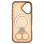 Brilliance LUX Samsung S25 Edge Anti-shock Magnetic Matte Clear TPU + Acrylic Kickstand Phone Case Gold