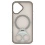 Brilliance LUX Samsung S25 Edge Anti-shock Magnetic Matte Clear TPU + Acrylic Kickstand Phone Case Gray