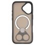 Brilliance LUX Samsung S25 Edge Anti-shock Magnetic Matte Clear TPU + Acrylic Kickstand Phone Case Black