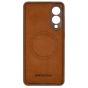 Brilliance LUX Samsung S25 Edge Magnetic Solid Silicone with Open-Area Camera Cutout Phone Case Brown