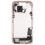 iPhone 15 Mid-Frame Housing W/ Charging Port Flex & Small Parts Pink (OEM PULL)