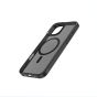 TRUSMI iPhone 12 TPU+PC Magnetic Skin-friendly Matte Phone Case Transparent Black