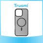 TRUSMI iPhone 12 TPU+PC Magnetic Skin-friendly Matte Phone Case Transparent Black