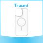 TRUSMI iPhone 12 TPU+PC Magnetic Skin-friendly Matte Phone Case Transparent White