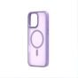 TRUSMI iPhone 12 TPU+PC Magnetic Skin-friendly Matte Phone Case Transparent Purple