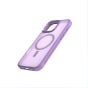 TRUSMI iPhone 12 TPU+PC Magnetic Skin-friendly Matte Phone Case Transparent Purple