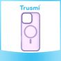 TRUSMI iPhone 12 TPU+PC Magnetic Skin-friendly Matte Phone Case Transparent Purple