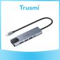 TRUSMI DS01-04 Type-C to HDMI+RJ45+USB2.0+USB3.0+Type-C PD100W